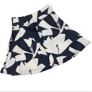 Alice + Olivia Floral A-Line Silk Blend Skirt